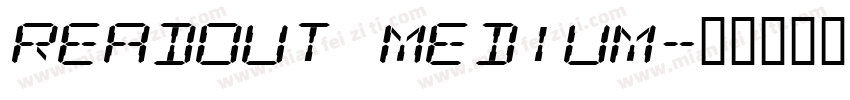 Readout Medium字体转换